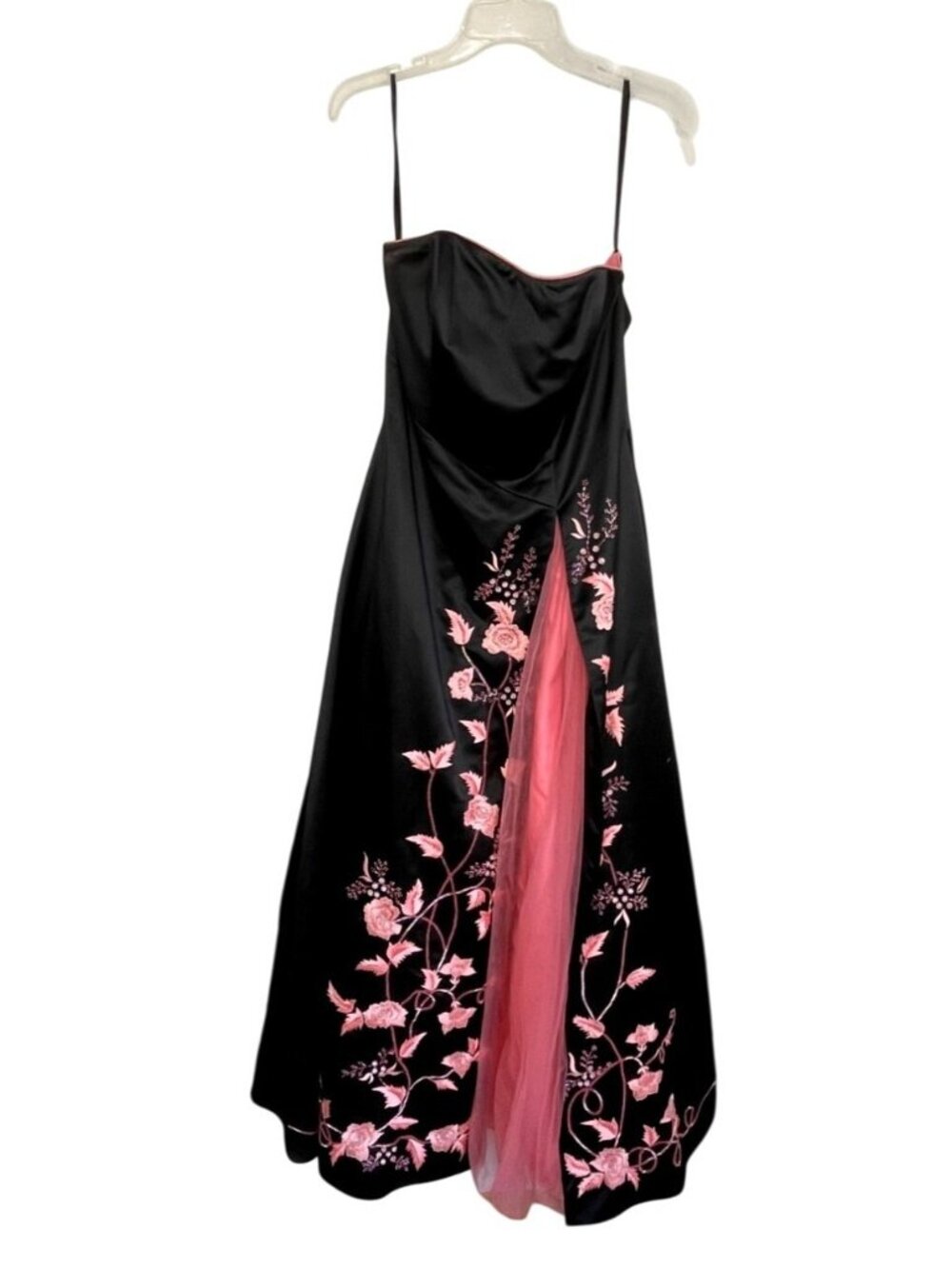 Tiffany Designs Strapless Floral Dress Size 12 Prom Formal Vintage Y2K